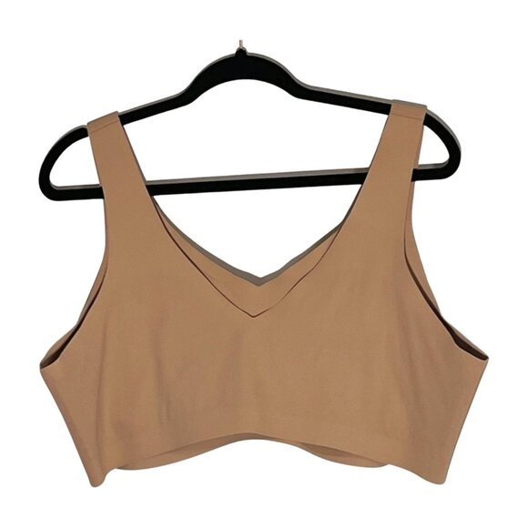 HoneyLove  Bra Wireless V-Neckline Removable Cups Smooth Wide Straps Nude 3X - Picture 2 of 10